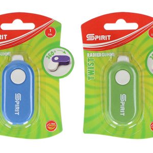 Gataric Radierer "Twist", rotierender Radierer, PVC frei, 4 verschiedene Farben, auf Blisterkarte