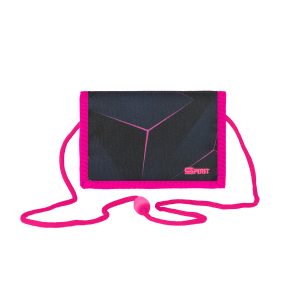 Geldbörse Kinder "Neutral 24/20 pink", 12,5 x 8,5 cm (zusammengeklappt), Sicherheitsschlaufe, Sicherheitsfenster mit Reißverschluss, Schlüsselring, 1 Reißverschlussfach, Einschubfach, Scheinfach, abnehmbare Kordel, Klettverschluss zum Umklappen, Material: 100 % Polyester, perfekt für Kinderkarten, Schule oder auf Reisen