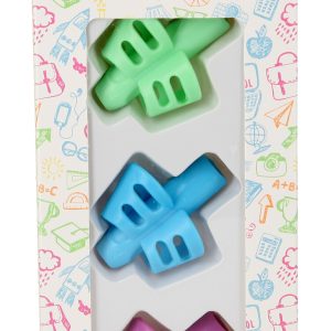 Gataric Kinder-Bleistifthalter, 3er Set, Schreibhilfe für Kinder im Alter zwischen 3-8 Jahren, aus Silikon, passt auf Bleistifte, Farbstifte und andere Schreibinstrumente, 3 Farben im Set