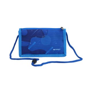 Geldbörse Kinder "Blue Harmony", 12,5 x 8,5 cm (zusammengeklappt), Sicherheitsschlaufe, Sicherheitsfenster mit Reißverschluss, Schlüsselring, 1 Reißverschlussfach, Einschubfach, Scheinfach, abnehmbare Kordel, Klettverschluss zum Umklappen, Material: 100 % Polyester, perfekt für Kinderkarten, Schule oder auf Reisen