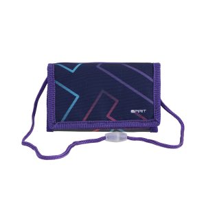 Geldbörse Kinder "Color Lines", 12,5 x 8,5 cm (zusammengeklappt), Sicherheitsschlaufe, Sicherheitsfenster mit Reißverschluss, Schlüsselring, 1 Reißverschlussfach, Einschubfach, Scheinfach, abnehmbare Kordel, Klettverschluss zum Umklappen, Material: 100 % Polyester, perfekt für Kinderkarten, Schule oder auf Reisen